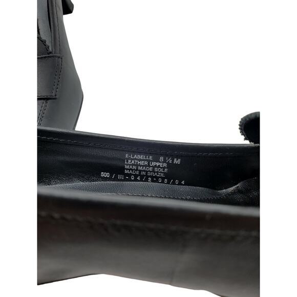 Etienne Aigner Womens Labelle Pumps Black Leather Penny Loafers Shoes Sz 8.5M - Picture 4 of 8
